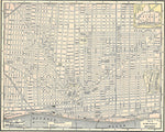 1895 Map of Detroit Print