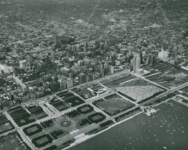 Aerial Chicago 1930s Print