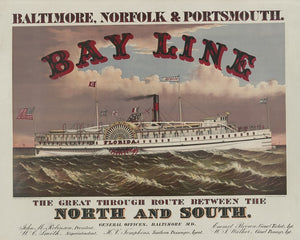 1878 Baltimore Steamship Poster Print