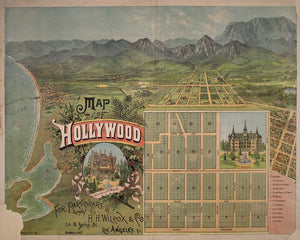 1887 Map of Hollywood Print