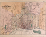 1893 Map of Detroit Print
