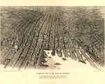 1912 Birdseye view of Baltimore Print