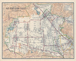 1923 Map of San Fernando Valley Print