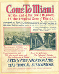 1924 Miami Promotional Poster Print