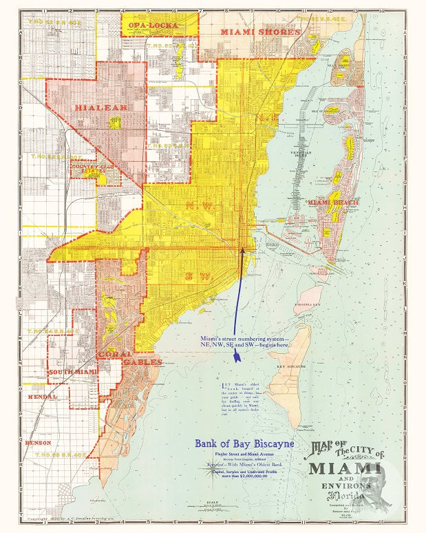 1926 Map Of Miami Print Shop City Merch 1926-map-of-miami-print-shop-city-merch