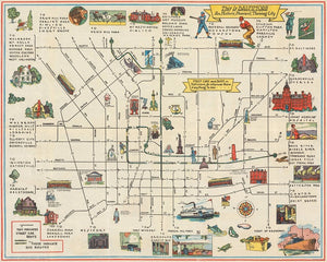 1929 Baltimore Transit Map Print