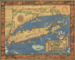 1933 Pictorial Map of Long Island Print