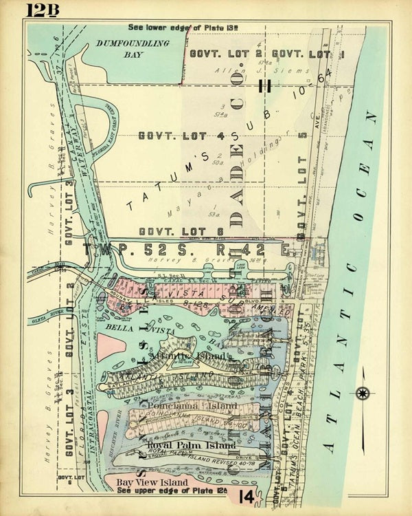 1936 Map of Sunny Isles Print