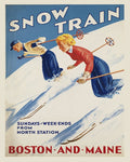1940s Snow Train Poster Print