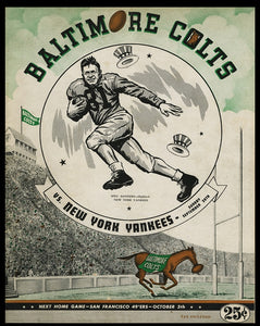 1947 Baltimore Colts Program Cover Print