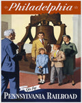 1950s Philadelphia - Railroad Travel Poster Print