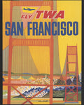 1957 TWA San Francisco Travel Poster Print