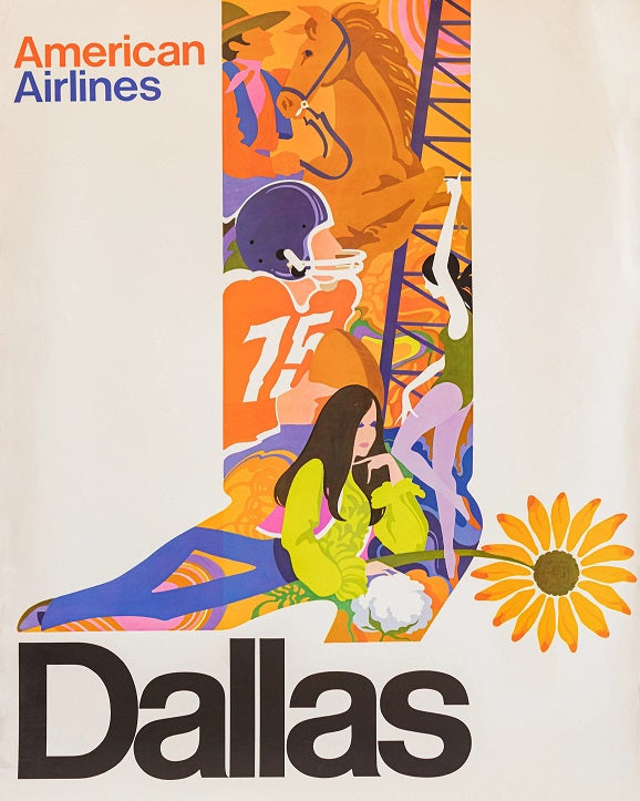 1960s AA Dallas Poster Print