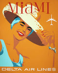 1962 Delta Air Lines Miami Poster Print