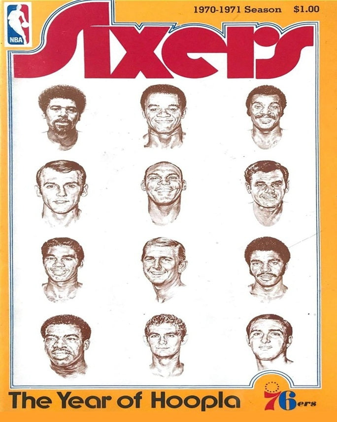 1970 Philadelphia 76ers Poster Print
