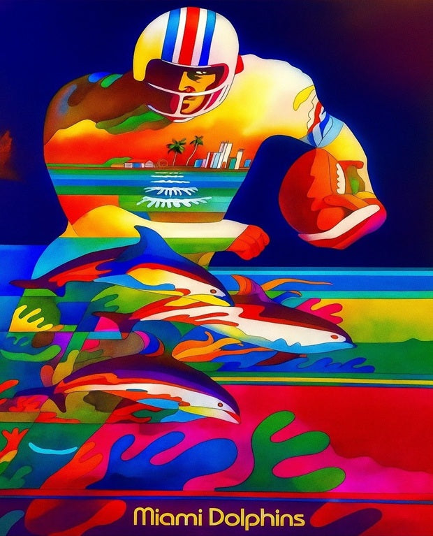 1970s Miami Dolphins Poster Print