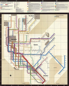 1972 NYC Subway Map Print