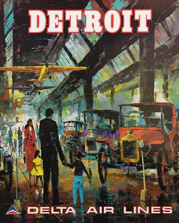 1976 Delta Air Lines Detroit Poster Print