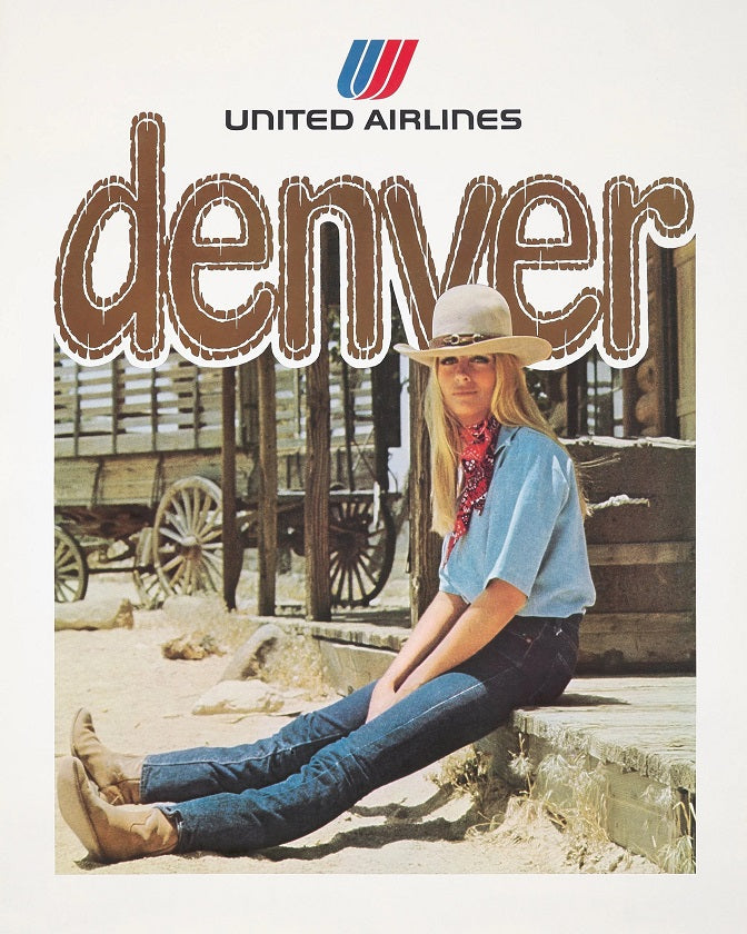 1976 United Air Lines Denver Poster Print