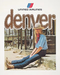 1976 United Air Lines Denver Poster Print