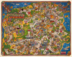 1989 San Francisco "Oz by the Bay" Map Print