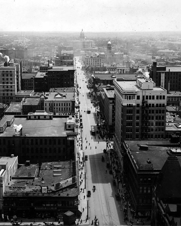 Aerial view of 16th Street 1920s Print