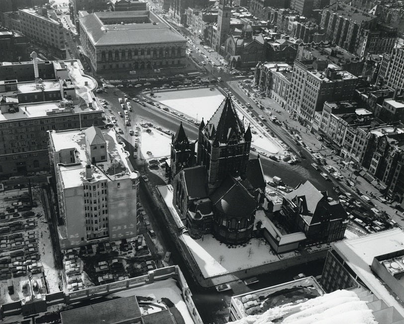 Aerial view of Copley Square 1950s Print