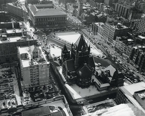 Aerial view of Copley Square 1950s Print