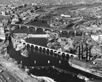 Aerial view of the Mississippi 1955 Print