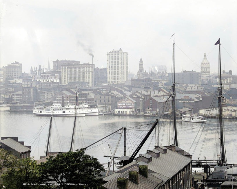 Baltimore from Federal Hill 1903 Color Print