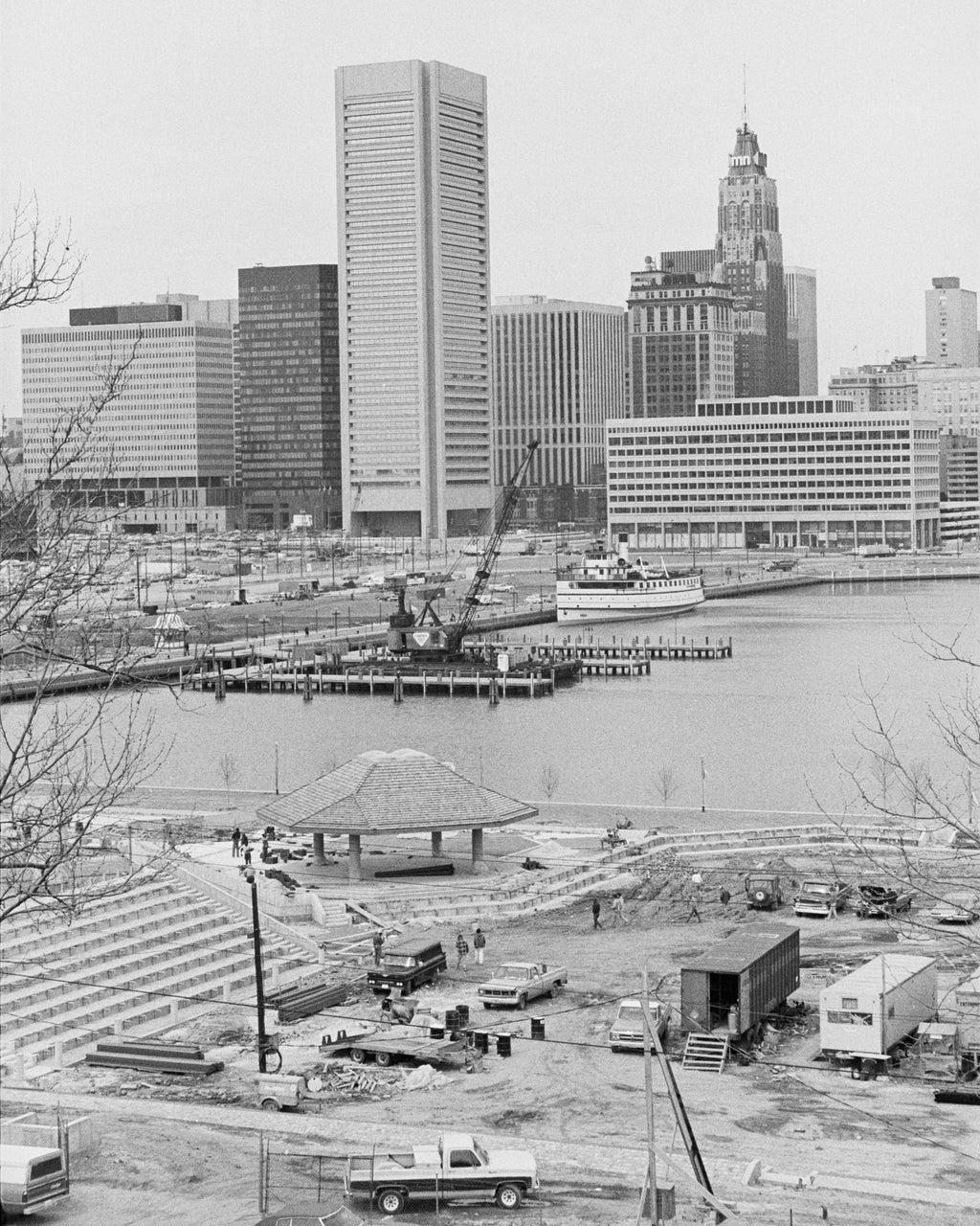 Baltimore's Inner Harbor 1976 Print