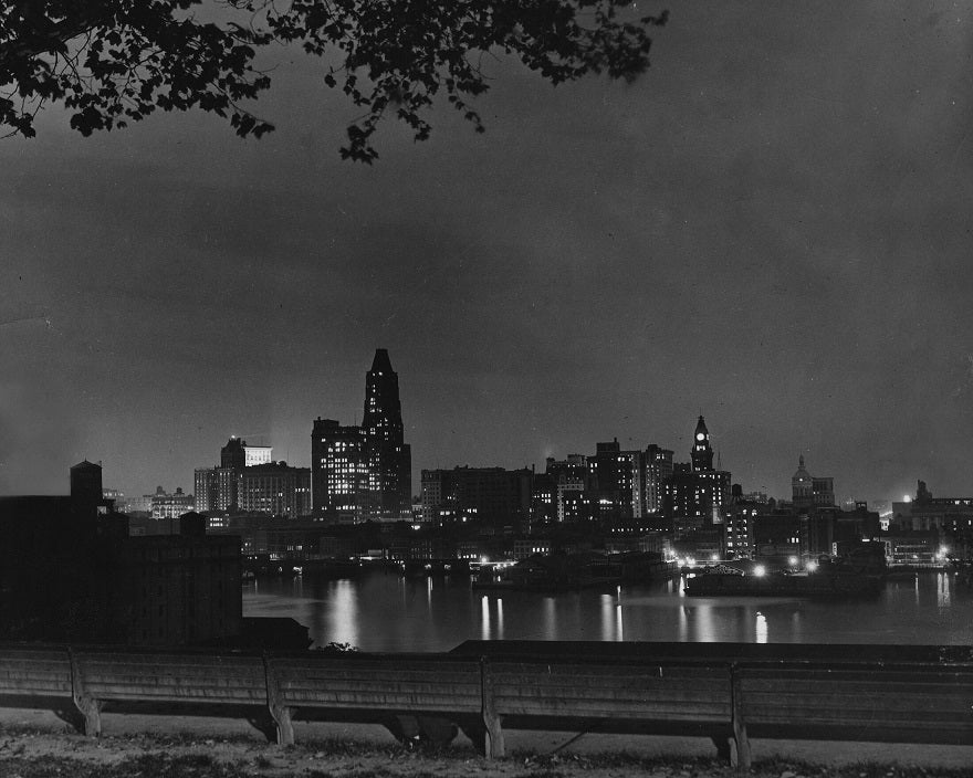 Baltimore Skyline at Night 1940s Print – Shop City Merch