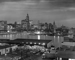 Baltimore Skyline at Night 1970s Print