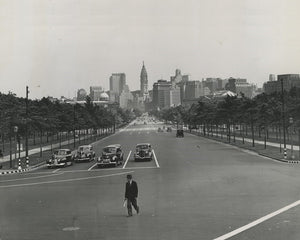 Benjamin Franklin Parkway 1940s Print