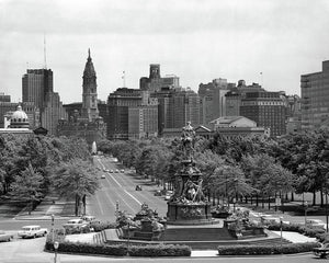 Benjamin Franklin Parkway 1950s Print