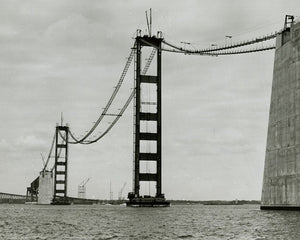 Chesapeake Bay Bridge under Construction 1972 Print