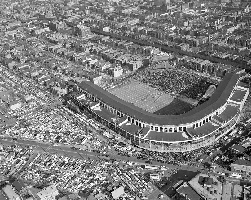 Chicago Bears at Wrigley Field 1960s Print