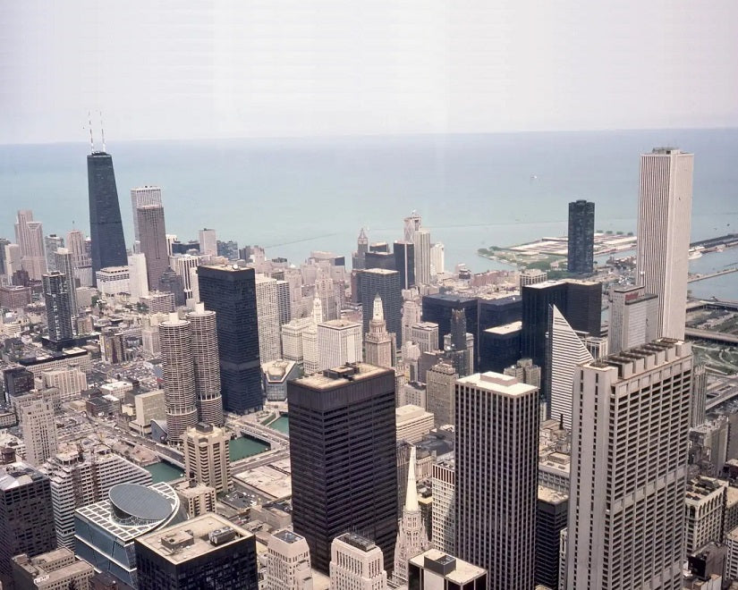 Chicago from the Sears Tower 1985 Print