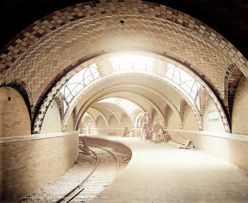 City Hall Subway Station 1904 Color Print