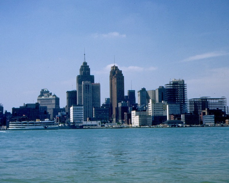 Detroit from Windsor 1953 Print