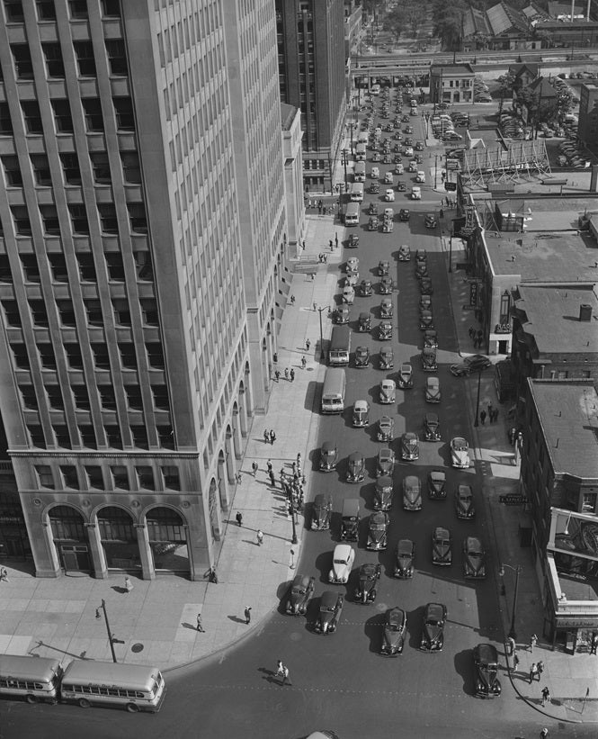 Detroit Traffic 1942 Print