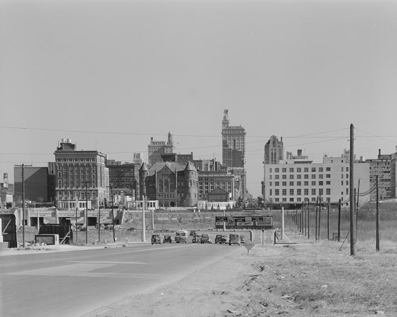 Downtown Dallas 1942 Print