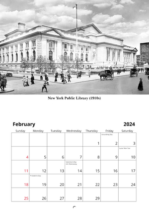 Historic NYC 2024 Calendar