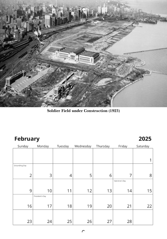 Historic Chicago 2025 Calendar