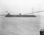 Ferry under the Ambassador Bridge 1943 Print