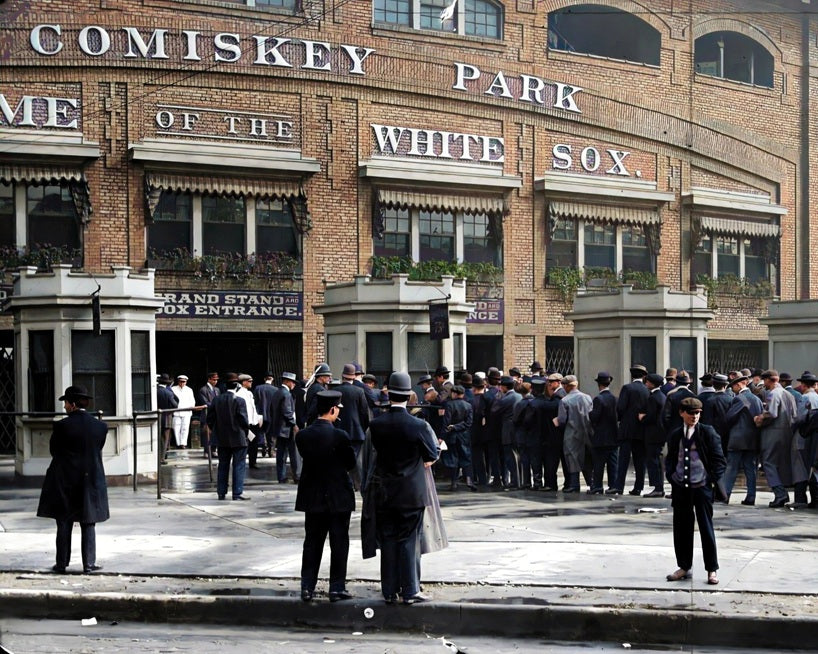 First Game at Comiskey Park 1910 Color Print