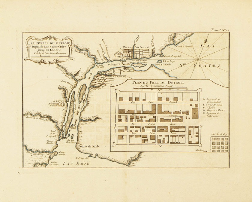 First Map of Detroit Print
