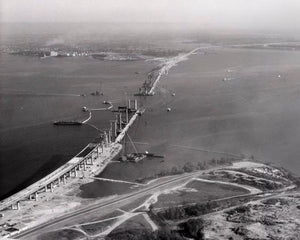 Francis Scott Key Bridge during Construction 1970s Print