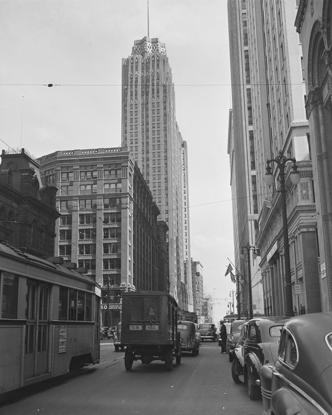 Griswold towards the Union Guardian Building 1942 Print