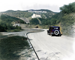 Hollywoodland Sign 1920s Color Print